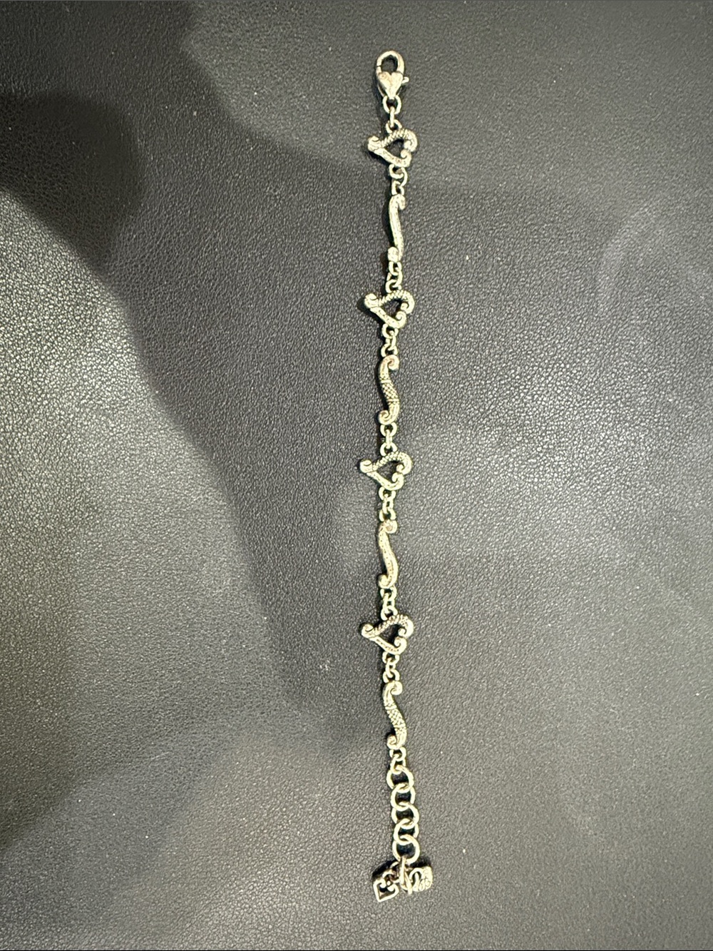 Brighton Silver Heart Link Bracelet